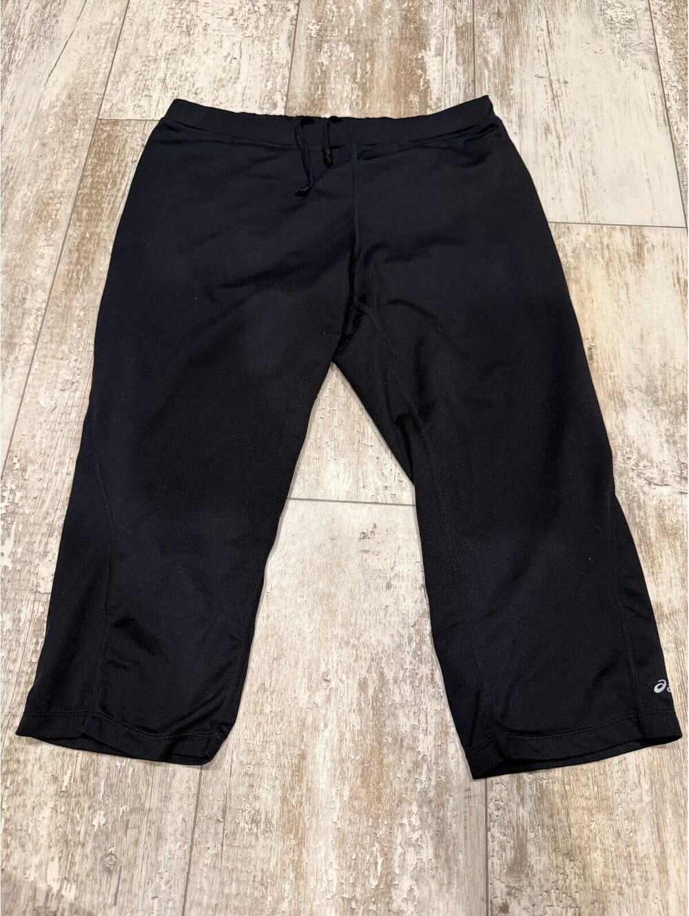 ASICS M Black Capri Running Athletic Pants Activewear